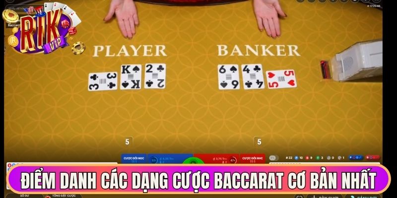 Baccarat Rikvip - Trò Chơi Cá Cược Đẳng Cấp Thượng Lưu 2 Điểm danh các dạng cược Baccarat cơ bản nhất