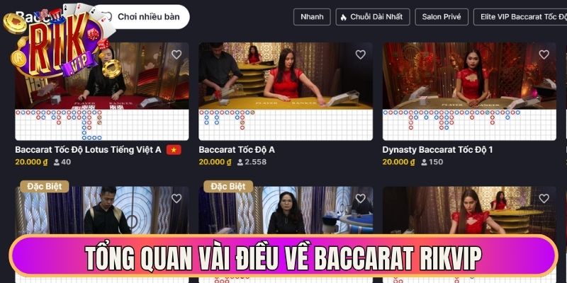 Tổng quan vài điều về Baccarat Rikvip