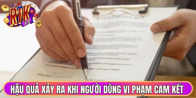 Hậu quả xảy ra khi người dùng vi phạm cam kết 