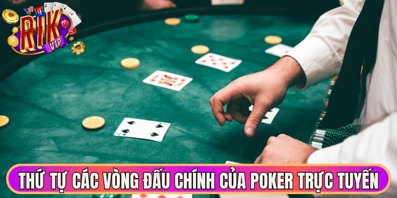 Thứ tự các vòng đấu chính của Poker trực tuyến