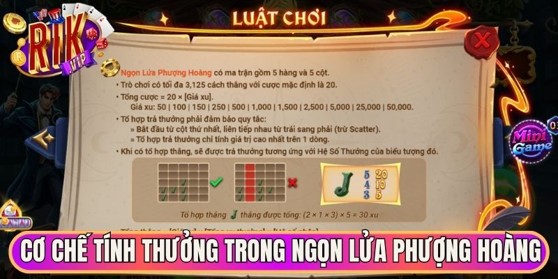 Ngọn Lửa Phượng Hoàng - Khám Phá Tựa Game Nổ Hũ Cực Hot 2 Cơ chế tính thưởng trong ngọn lửa phượng hoàng